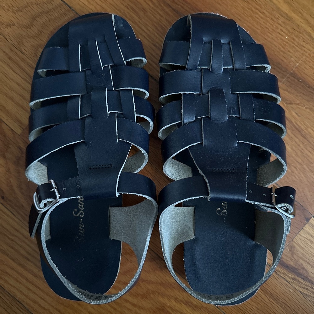 Salt Water Sun-San Sandals, Sz 3